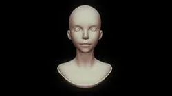 Stylized female bust