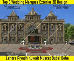 Top 3 Wedding Marquee Exterior 3D Design Pakistan