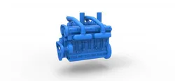 Twin Turbo straight-six engine Version 2 Scale 1 to 25 3D Print Model in Vehicle 436600