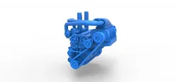 Twin turbo supercharged straight-six engine Scale 1 to 25 3D Print Model in Vehicle 436788