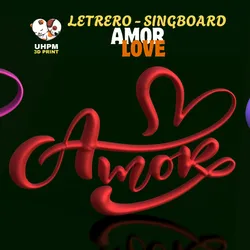 3D DECORATIVE SIGN - AMOR / LOVE