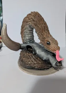 Fișiere pentru imprimante 3D | Fișier 3MF | Snake with bull skull