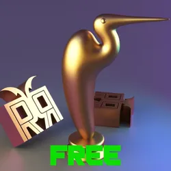 Free Sculptures & Artworks STL Download - Sleek Modern Bird Sculptureby rexer_3d