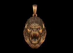 Jewelry & Accessories STL Download - Fierce Gorilla Pendantby Christina3d