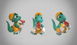Lucio Brucio- Happy Dinos- Kinder Surprise Set