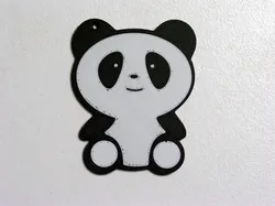 Panda keychain, multicolor