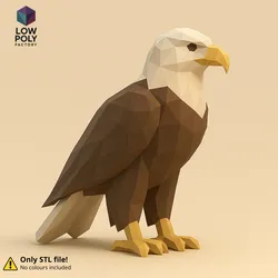 Bald Eagle - Majestic bird of prey symbol of freedom Low Poly Style