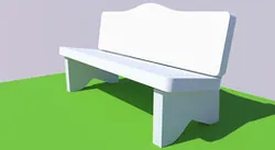Concrete park bench
