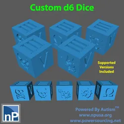 D6 Dice Variants pack 1 Free 3D Print Model in Game Accessories 440245