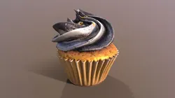 Elegant Golden Flakes Cupcake