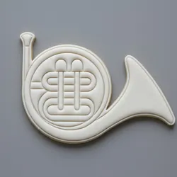 French Horn Cookie Cutter - Brass Musical Instrument Baking Tool - Band Orchestra Music Theme Cookies
