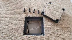Inspection hatch for wood floor