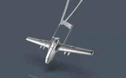 Jewellery pendant Turkish drone Bayraktar Tb2 Ukrain army 3D Print Model in Pendants 441950