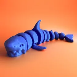 Low poly articulated shark