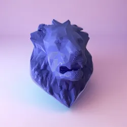 Low Poly Lion Head