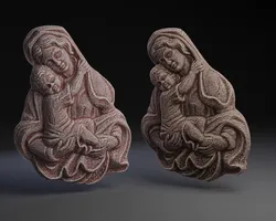 Madonna and Child Wood Grain Wall Plaque