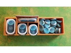 Patchwork game coin holder and inserts - Remix for larger cardboard tokens