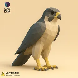Peregrine Falcon - World's Fastest Bird of Prey Low Poly Style