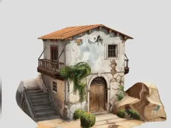 Props & Terrain STL تنزيل - Desert Stone House - neagww