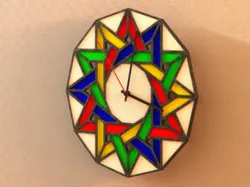 Stained glass clock