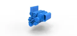Supercharged straight-six engine Version 2 Scale 1 to 25 3D Print Model in Vehicle 441772