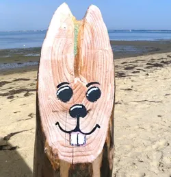 Wood easter bunny