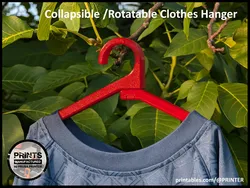 Collapsible / Rotatable Clothes Hanger (Print in Place)