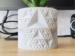 Endless fractal triangle Plant pot and Planter - Vase mode design
