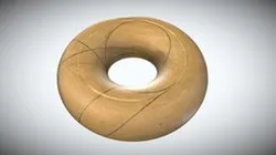 ETH: Torus with geodetic and asymptotic curves