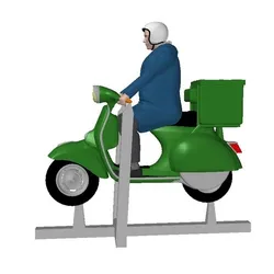 FG23 - Pizza Delivery Driver (O scale) 1:43