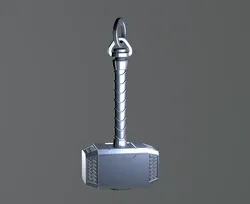 Keychain pendant Thor Hammer file stl model 3d print 3d Martello di Thor a portachiavi ciondolo 3D Print Model in Keychains 442651