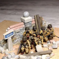 WW2 28mm US PARATROOPER COMMAND GROUP DIORAMA*