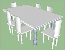 3D Table and Chairs