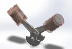 90 degree V twin engine