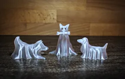 A Trio of Halloween Ghost Dogs