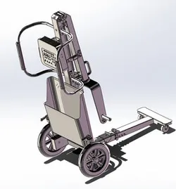 Folding medical equipment cart