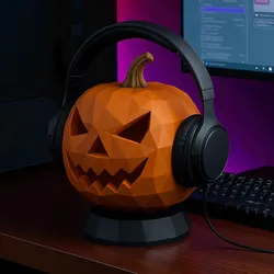 Home Decorations & Ornaments STL Descărcare - Pumpkin Headphone Stand - İlyasmtl