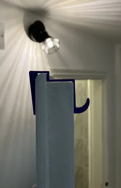 Inside door towel hook