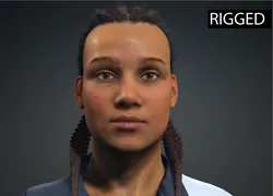 Meet FURAHA - Realistic black female real-time Low-poly