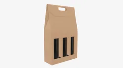 Wine three bottle display packaging