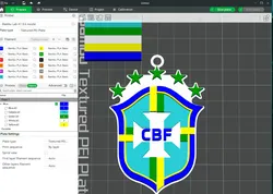 Brazil National Football Team keychain badge color printable 3D Print Model in Keychains 570181