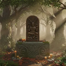 Cernunnos totemic-style statue