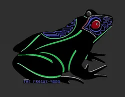 Digital Art STL Download - cyber frog keychainby d3den