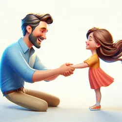 Father and Daughter Bond Sculpture for Fathers Day Gift