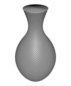 Geometric Spherical Vase with Diamond Pattern (vase mode)