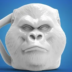 Gorilla Head Mug 3D Printable STL File