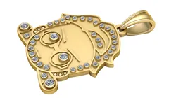 Iced out Rich PANDANT 3D PRINTABLE MODAL 3D Print Model in Pendants 569774