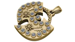 Iced out Rich PENDANT 3D PRINTABLE MODEL 3D Print Model in Pendants 569949