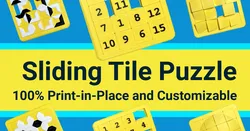 New Captive Sliding Tile Puzzle (100% Print-in-Place and Customizable)