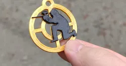 Paintball Key Fob / Golden Medal